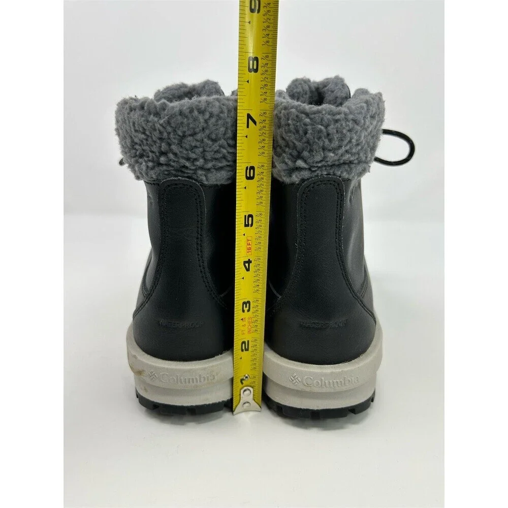 Columbia Moritza Snow Boots Black Gray Waterproof Insulated Lace Up Size 8